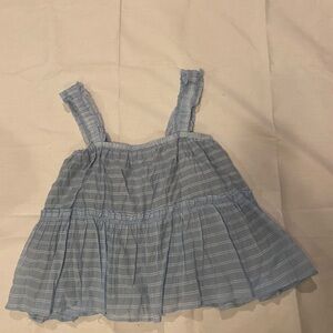 Blue Striped Sleeveless Top